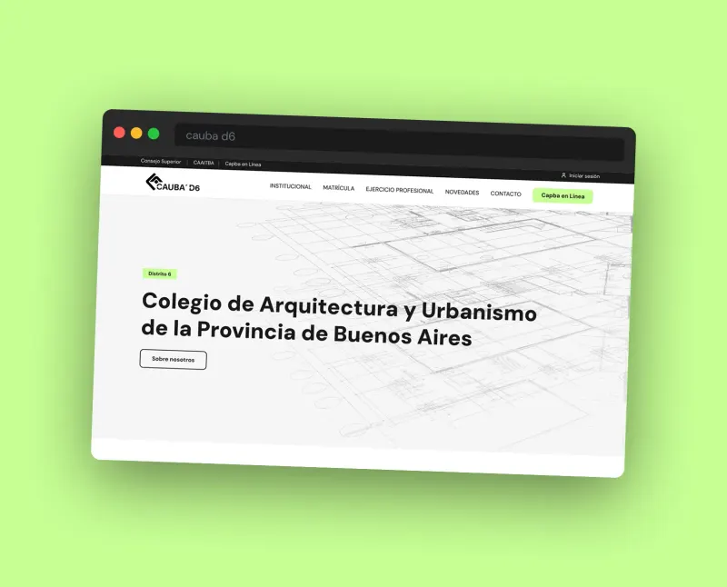 CAUBA D6 — Rediseño web institucional