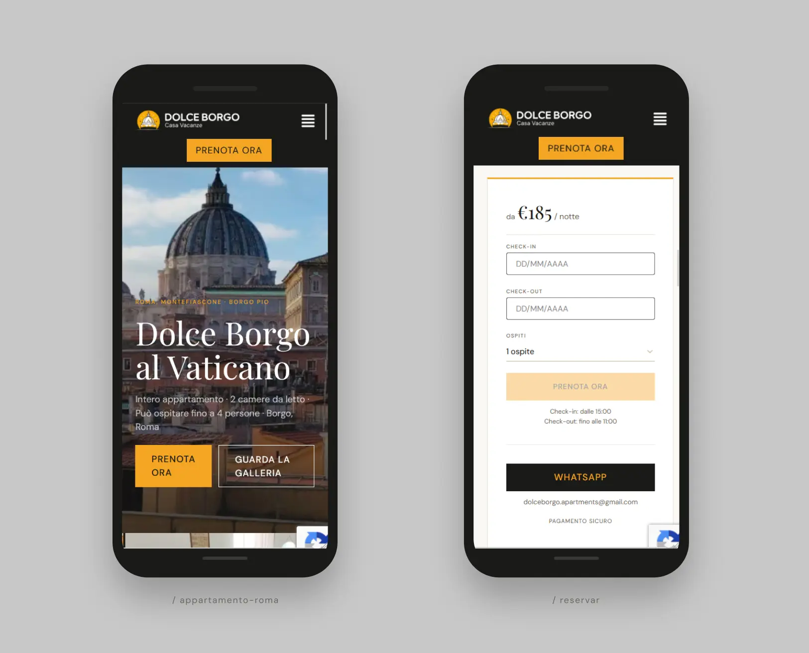 Sistema de reservas — calendario y checkout
